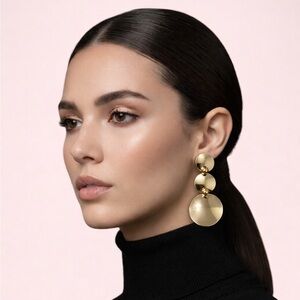 Flash sale! Anthropologie Style Gold Disc Earrings